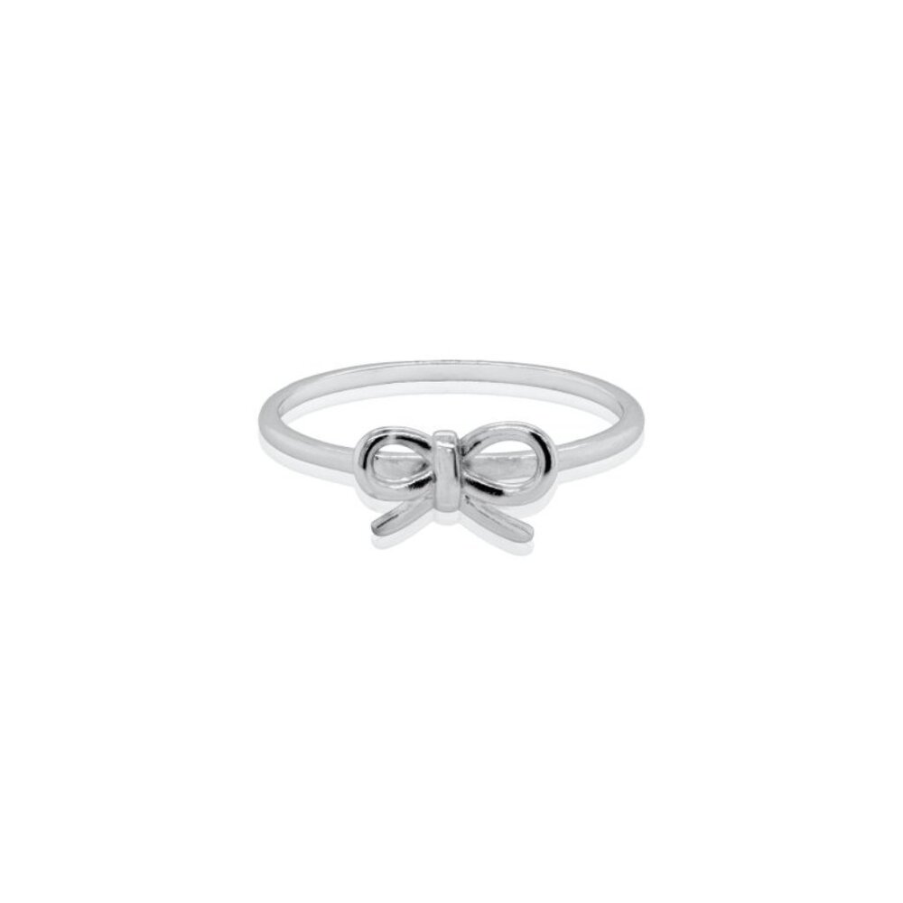 NWT Leah Ribbon Bow Ring // Sterling Silver (Size 8)